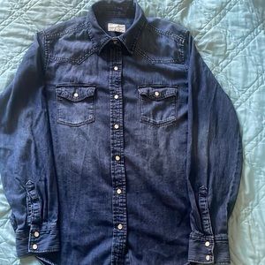 Blue Denim Western shirt womens size small
